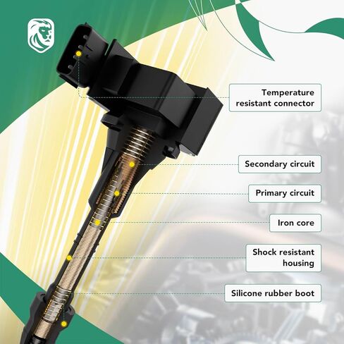 YHTAUTO Ignition Coil Replacement for Jeep Grand Cherokee Commander 2009-2010, Liberty 2009-2012, Dodge Ram 1500 2009-2010, Dakota 2009-2011, Durango Nitro, Mitsubishi Raider 3.7L Replace C1652 in Saudi Arabia