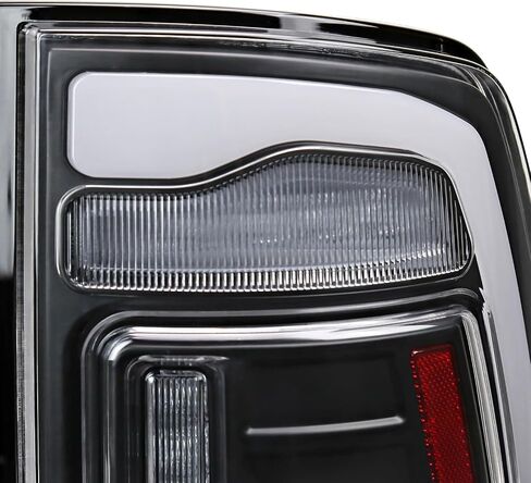 SPEC-D TUNING Black Smoke Sequential Tail Lights w/White LED Strip and Startup Animation Compatible with 2013-2018 Ram 1500 2500 3500, Left + Right Pair Assembly in Saudi Arabia