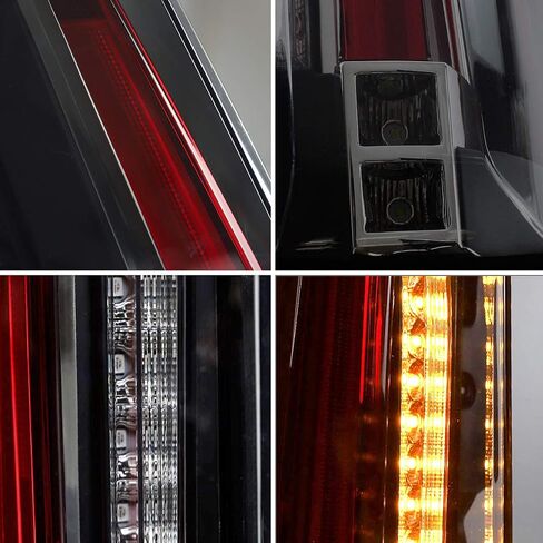 Vland LED LED Tail Lights Assembly لـ [GMC Yukon ، Chevrolet Tahoe Suburban 3rd Gen SUV 2007-2014 (لا حاجة لمصابيح)] مصابيح الذيل الخلفية مع إشارة دوران العنبر ، 5 ثقوب مع 5 دبابيس (مدخنة) in Saudi Arabia
