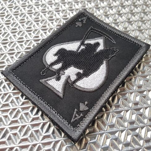Ace of Spades Grim Reaper Card Patch (fits OD and Ranger Green, Embroidered) in Saudi Arabia