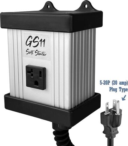 Torque Tamer GS11 Soft Starter Universal Universal of Off Grid Solar Mutterters أدوات الطاقة Miter طاولة منشار منشار جهاز توجيه مطحنة إلخ (120 فولت ، 20A كحد أقصى) in Saudi Arabia