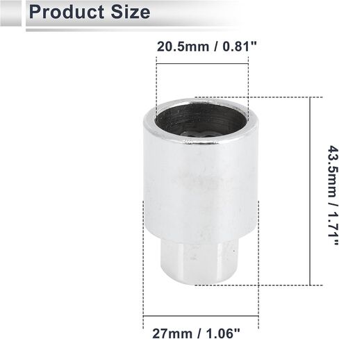 Wheel Lock Lugnut for Toyota Type C Anti-theft Screw Nut Removal Key Socket 1pc in Saudi Arabia