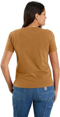 Carhartt Womens Relaxed Fit Lightweight Short Sleeve Garment Dye Pocket T-Shirt in Saudi Arabia