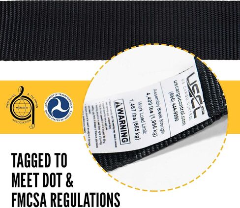 US Cargo Control Endless Ratchet Strap, 2 Inch X 15 Foot Black Ratchet Straps, 1,467 lbs Working Load Limit, Hookless Ratchet Straps, Tie Down Straps for Flatbed Trailers or Trucks in Saudi Arabia