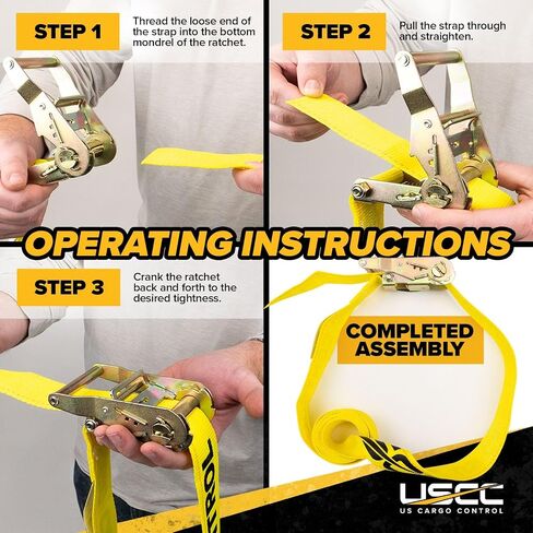 US Cargo Control Endless Ratchet Strap, 2 Inch X 15 Foot Black Ratchet Straps, 1,467 lbs Working Load Limit, Hookless Ratchet Straps, Tie Down Straps for Flatbed Trailers or Trucks in Saudi Arabia