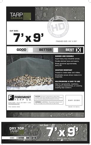 7x9 Green Heavy Duty Canvas Tarp DRY TOP (7’x9’) in Saudi Arabia
