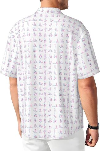 Funny Men's Hawaiian Shirts Retro 70s 80s Short Sleeve Button-Down Shirt Men Beach Shirts Neon Party Outfit in Kuwait