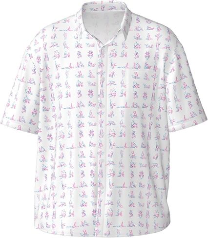 Funny Men's Hawaiian Shirts Retro 70s 80s Short Sleeve Button-Down Shirt Men Beach Shirts Neon Party Outfit in Kuwait