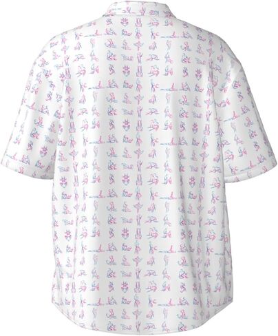 Funny Men's Hawaiian Shirts Retro 70s 80s Short Sleeve Button-Down Shirt Men Beach Shirts Neon Party Outfit in Kuwait