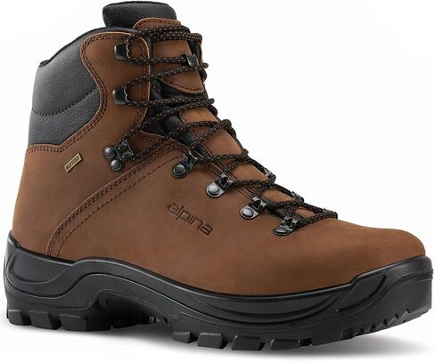 Alpina TUNDRA Men's Boots | Waterproof Leather Ankle High Shoes | Premium Leather | Lightweight | Breathable Membrane | Slip Resistant | Made in Europe in Saudi Arabia