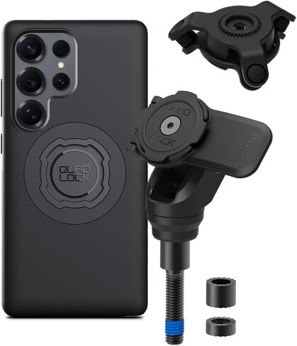 Quad Lock Handlebar Clamp PRO Motorcycle Phone Mount with Vibration Dampener and MAG Phone Case for Galaxy S25 Ultra in Kuwait