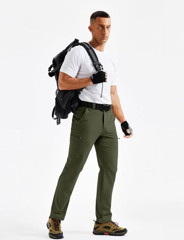 TACVASEN Men's Hiking Cargo Pants Summer Outdoor Lightweight Quick Dry Casual Water Resistant Fishing Work Stretch Pants in Saudi Arabia