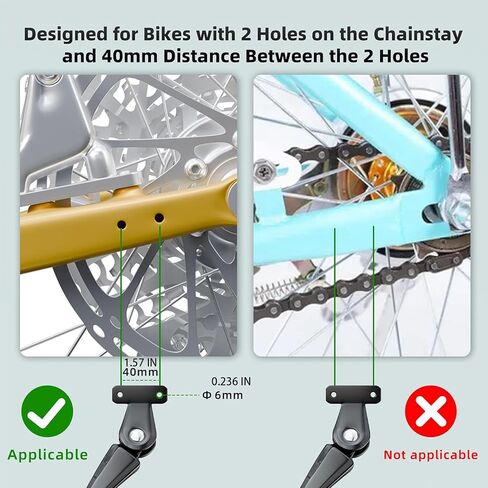 Bike Kickstand for Adult Bikes,Aluminum Alloy Bicycle Kickstand Adjustable for 24-29 Inch,Bicycle Kickstand for Mountain Bike, Trek Bike, Road Bike, City Bike,Non-Slip Sole (style-2) in Kuwait