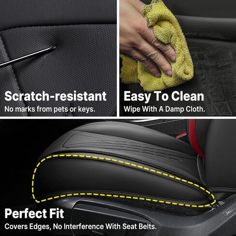 Seat Covers for Toyota Corolla Cross 2022-2025, Premium Leather Car Seat Protector, Waterproof, Airbag-Compatible & Durable Auto Interior Protection(5 Seats, Black&Gray, Luxury) in Saudi Arabia