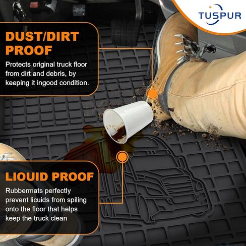 Floor Mat for Freightliner Cascadia 2008-2016 Set Rubber Black Updated Non-Slip for Cascadia Floor Mat Semi Truck Accessories All-Weather Right Passenger/Left Driver Side (White) in Kuwait