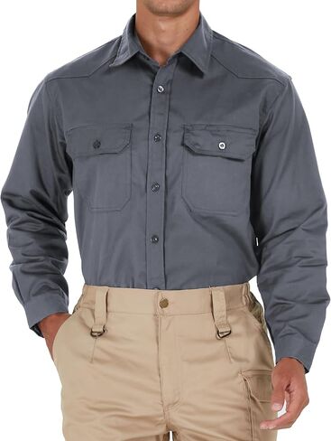 Ubon FR Shirts for Men Flame Resistan Welding Shirt FRC Work Shirt Long Sleeve Welder Shirts 7.5 Oz in Kuwait