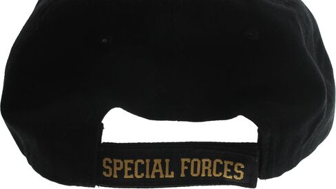 Black Special Forces Hat Green Beret Special Ops Adjustable Hat Cap Deluxe Embroidered in Saudi Arabia
