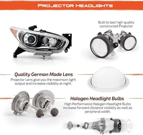 AKKON - Fits 2013 Infiniti Jx35 / 2014-2015 QX60 OE HID Model Projector LED Headlights Left Driver Side Assembly in Saudi Arabia