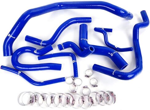G-plus 9pcs السيليكون المبرد المبرد مخططات Kit Kit Clamps متوافقة مع Honda Civic 1992-2000 D16 SOHC EG/EK الأسود in Kuwait
