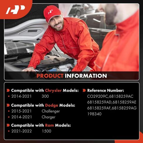 مكيف الهواء A-Premium ضاغط AC مع القابض متوافق مع RAM 1500 2021-2022 و Dodge Charger 2014-2021 ، Challenger 2015-2021 & Chrysler 300 2014-2021 ، 5.7L 6.2L 6.4L in Saudi Arabia