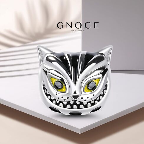GNOCE 925 Sterling Silver Cute Cat Charm For Fairy Tale Lovers Lucky Animal Charms Bead for Bracelet Necklace Women Gift in Saudi Arabia
