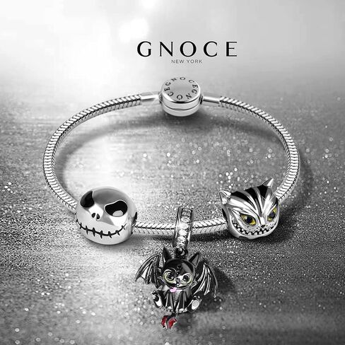 GNOCE 925 Sterling Silver Cute Cat Charm For Fairy Tale Lovers Lucky Animal Charms Bead for Bracelet Necklace Women Gift in Saudi Arabia