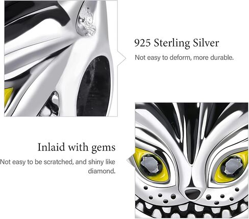 GNOCE 925 Sterling Silver Cute Cat Charm For Fairy Tale Lovers Lucky Animal Charms Bead for Bracelet Necklace Women Gift in Saudi Arabia