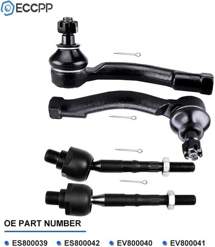 ECCPP الأمامي ROD END INNER و OUTER FIT 2003-2009 لـ KIA Sorento 4PCS EV800040 EV800041 ES800039 ES800042 in Saudi Arabia