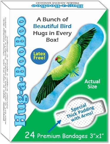 ضمادات ممتعة للحيوانات البرية من Hug-a-BooBoo - شخصيات الحيوانات المفضلة للأطفال، الكسلان والأسد والقرش والتمساح! ضمادات حيوانات لطيفة جدًا للأطفال مع كفوف معانقة، تستخدم كملصقات حيوانات! 48 عدد in Kuwait