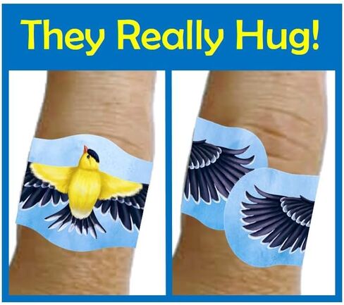 ضمادات ممتعة للحيوانات البرية من Hug-a-BooBoo - شخصيات الحيوانات المفضلة للأطفال، الكسلان والأسد والقرش والتمساح! ضمادات حيوانات لطيفة جدًا للأطفال مع كفوف معانقة، تستخدم كملصقات حيوانات! 48 عدد in Kuwait