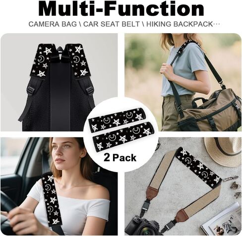 2pcs وسادة حزام المقعد الناعم للسيارات وسادة كتف حزام الأمان للسيارة للسيارة لقيادة مريحة ، متوافقة مع حزام الأمان على جميع السيارات وحقائب الظهر in Kuwait