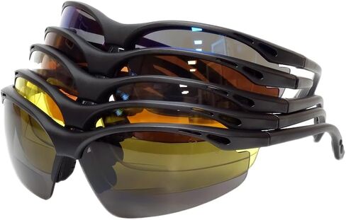 Calabria 91348 3 Pack Bulk Bifocal Safety Glasses Readers +3.00 Clear Men Women Wraparound Eye Protection Protective Eyewear in Saudi Arabia