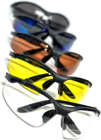 Calabria 91348 3 Pack Bulk Bifocal Safety Glasses Readers +3.00 Clear Men Women Wraparound Eye Protection Protective Eyewear in Saudi Arabia