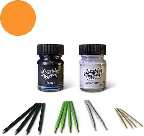 ScratchesHappen Exact-Match Touch Up Paint Kit - Taormina Orange (938/A) for Vespa - Essential (Paint + Clear Coat) in Saudi Arabia