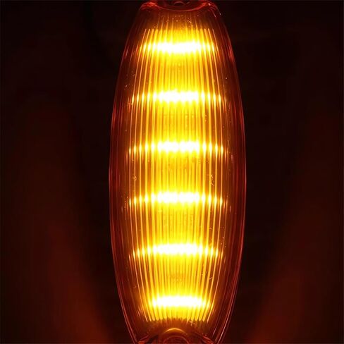 5pcs مستطيل Cab Light 6 من Amber أعلى السقف تشغيل علامة الكابينة علامات الضوء مقاوم للماء مع Freightliner Hight Duty Century Columbia Volvo Camper Trucks in Kuwait