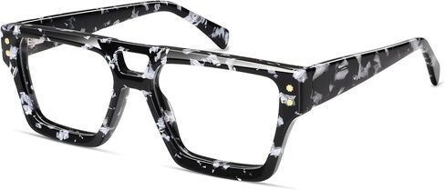 AMOMOMA Retro Square Aviator Reading Glasses for Women,Men,Blue Light Blocking Computer Readers AM6136 in Saudi Arabia