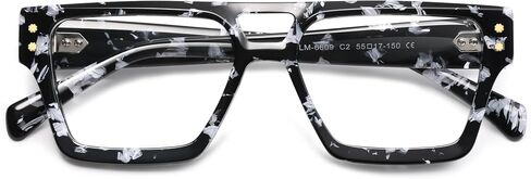 AMOMOMA Retro Square Aviator Reading Glasses for Women,Men,Blue Light Blocking Computer Readers AM6136 in Saudi Arabia
