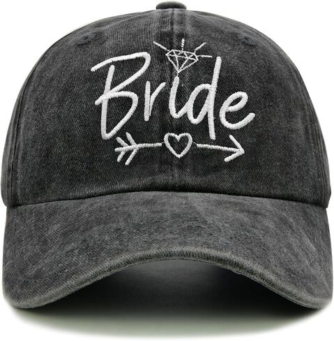 Bride Baseball Cap, Gifts for Weddings, Adjustable Cotton Bridal Shower Hat, Bachelorette Party, Bridal Party Gift in Saudi Arabia