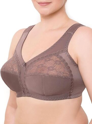 Wireless Plus Size Bra Minimizer Wide Straps Unlined Full Coverage 36 38 40 42 44 46 48 50 52 / C D E F G H I in Saudi Arabia