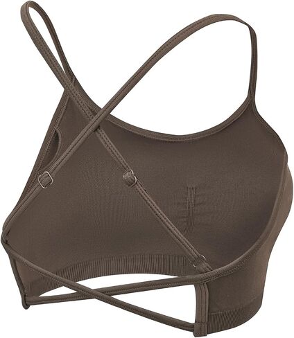 Women's Sports Bras Adjustable Cross Sports Bra Removable Padding Strappy Athletic Crop Tops for Yoga Gym Running in Saudi Arabia