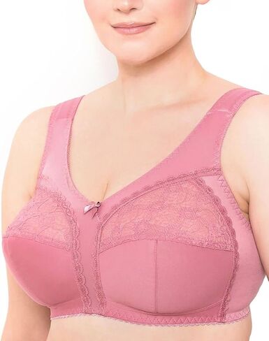 Wireless Plus Size Bra Minimizer Wide Straps Unlined Full Coverage 36 38 40 42 44 46 48 50 52 / C D E F G H I in Saudi Arabia