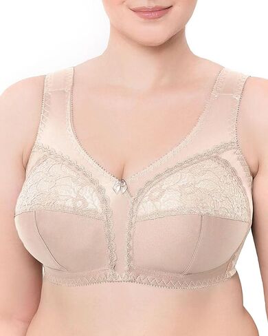 Wireless Plus Size Bra Minimizer Wide Straps Unlined Full Coverage 36 38 40 42 44 46 48 50 52 / C D E F G H I in Saudi Arabia