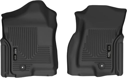 Husky Liners X-act Contour Floor Mats | Fits 1999-2007 Chevrolet Silverado & GMC Sierra 1500; 2001-2007 Silver-Sierra 2500/3500, Ext & Crew Cab (07 Classic Body) | Front Row, 2-pc Black - 52111 in Saudi Arabia
