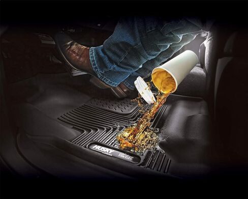 Husky Liners X-act Contour Floor Mats | Fits 1999-2007 Chevrolet Silverado & GMC Sierra 1500; 2001-2007 Silver-Sierra 2500/3500, Ext & Crew Cab (07 Classic Body) | Front Row, 2-pc Black - 52111 in Saudi Arabia