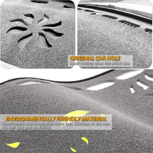 Dashboard Dash Cover Flannel Dash Mat Custom Compatible with 2014-2018 Chevrolet Silverado 1500, 2015-2019 GMC Sierra 1500/2500 HD/ 3500 HD, Anti-Glare, Anti-Reflection, No Peculiar Smell in Saudi Arabia