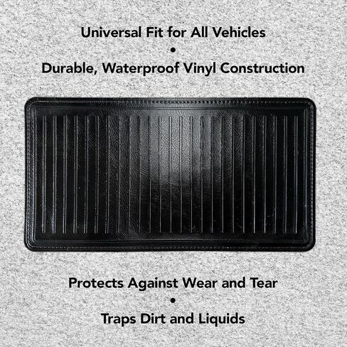 Newark Auto Universal Vinyl Car Floor Mat Heel Pad Protector for Cars, Trucks, Vans, SUVs | Durable, Waterproof Protector | Easy Installation, No Drilling Required (Small: 6.25" x 13") in Saudi Arabia