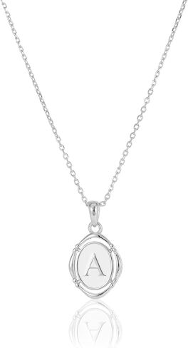 CAITLYNMINIMALIST Initial Pendant Necklace Custom White Enamel Gold Letter Charm Personalized Gift for Women in Saudi Arabia