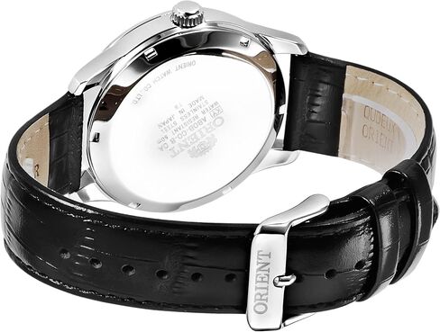 Orient Tristar 3 Star Automatic Watch for Men, Classic White Dial Blue Hands Leather Brand Dress Watch Stainless Steel RA-AB0004S0BD in Saudi Arabia