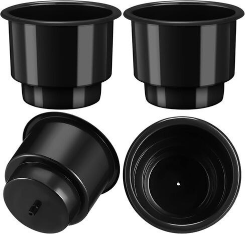 4Pcs Cup Holder Inserts, Car Cup Holder Recliner Sofa Armrest Cup Inserts, Plastic Universal Beverage Can Holder for RV Boat Car Golf Cart (Bottom: 2.8", Top: 3.6", Height: 3.6") in Saudi Arabia