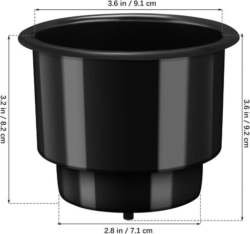 4Pcs Cup Holder Inserts, Car Cup Holder Recliner Sofa Armrest Cup Inserts, Plastic Universal Beverage Can Holder for RV Boat Car Golf Cart (Bottom: 2.8", Top: 3.6", Height: 3.6") in Saudi Arabia